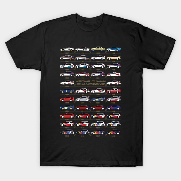 World Rally Aces T-Shirt by AutomotiveArt